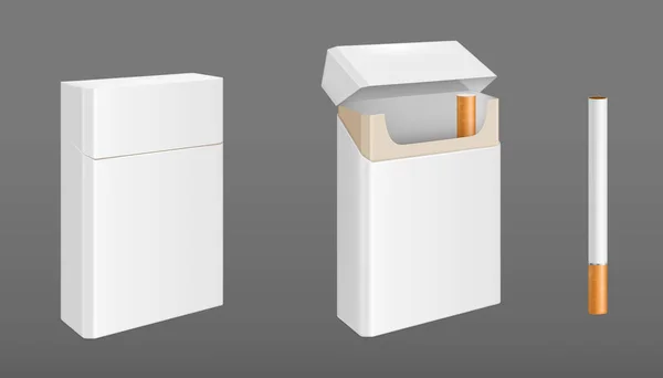 Pack de cigarettes avec une cigarette — Image vectorielle