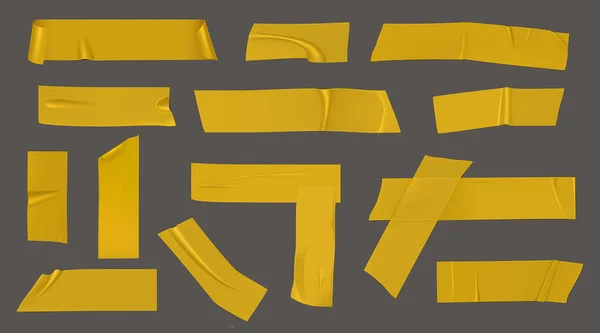 Кусочки жёлтой скотча — стоковый вектор