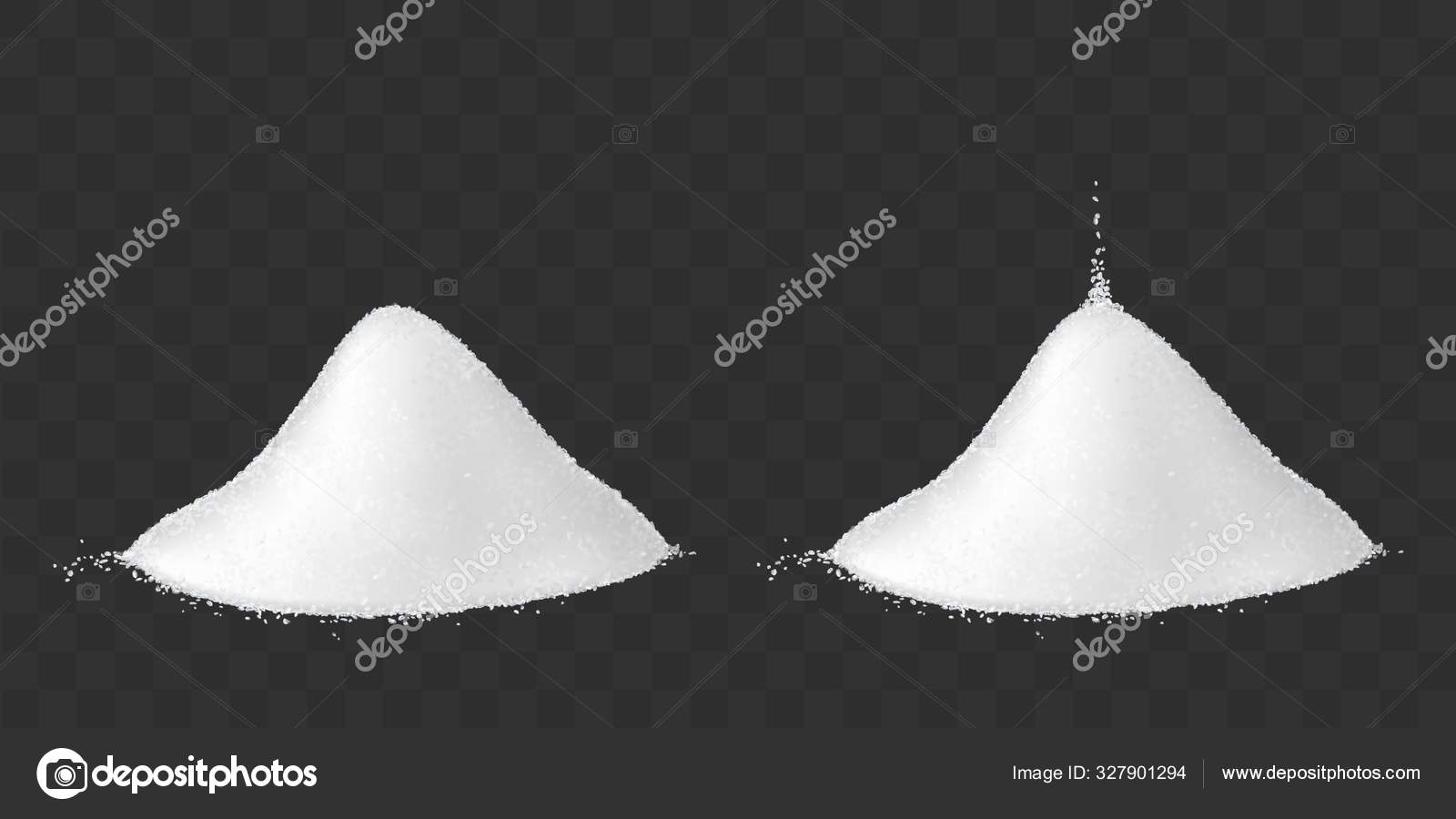 Two piles of salt and sugar Stock Vector Image by ©vectorpocket 327901294