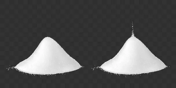 塩と砂糖の2つの山 — ストックベクタ