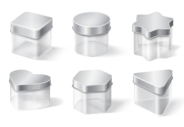 Metal kapaklı şeffaf cam kavanoz