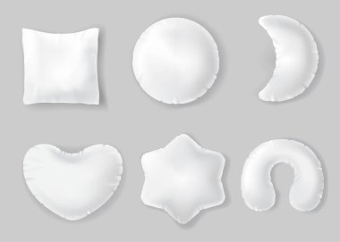 Beyaz pamuk yastıklar, yumuşacık yastıklar.