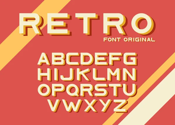 Original vintage retro typsnitt — Stock vektor
