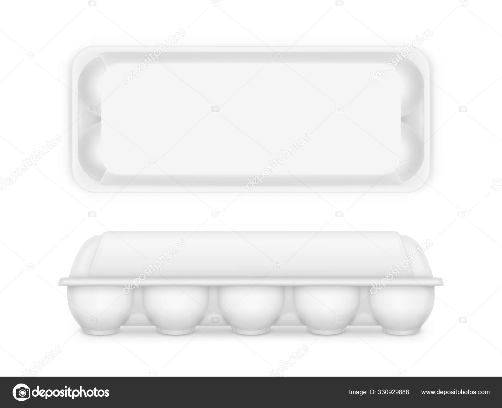 Download Egg Package Mock Up Blank Food Tray Box Container Stock Vector C Vectorpocket 330929888 PSD Mockup Templates