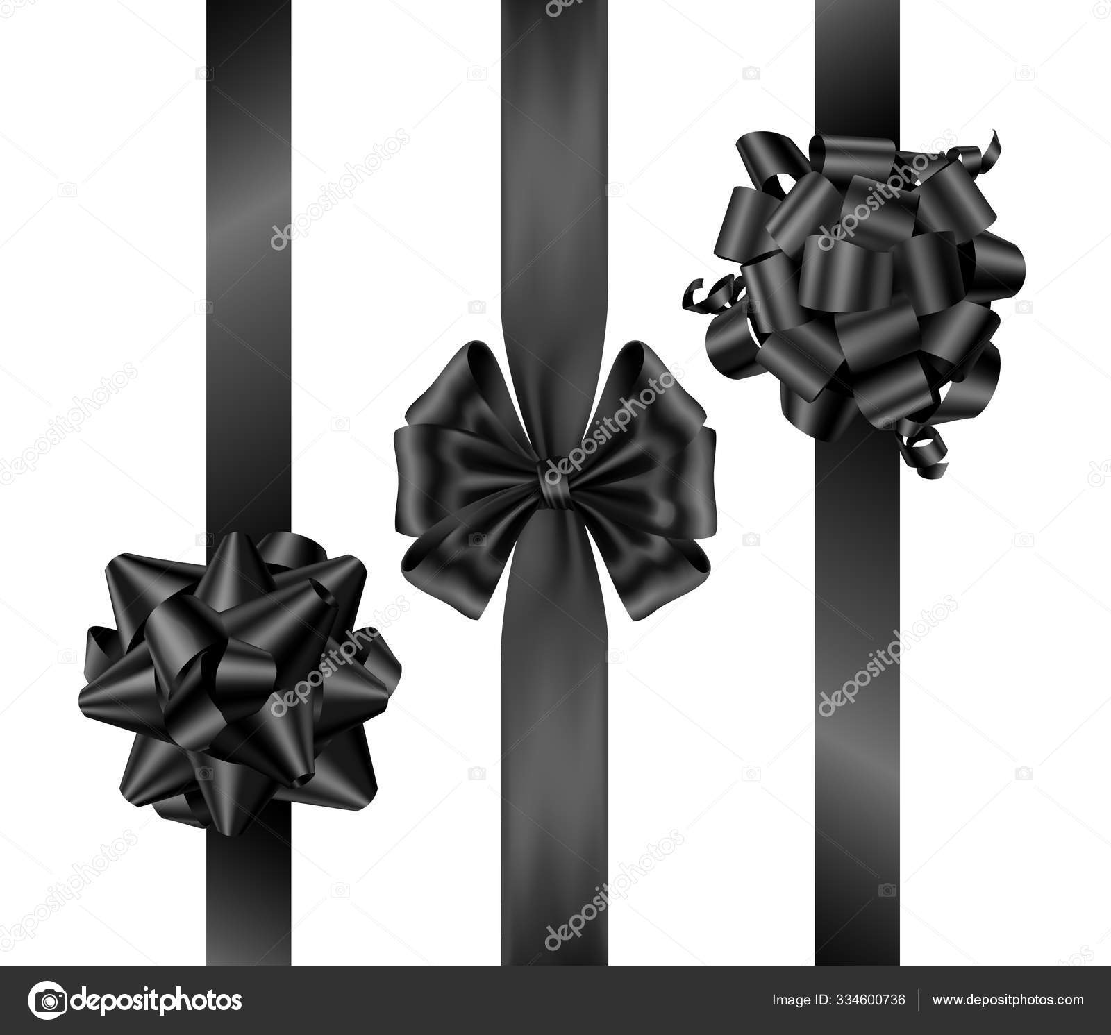 Cute red ribbons and bows top side view set Vector Image