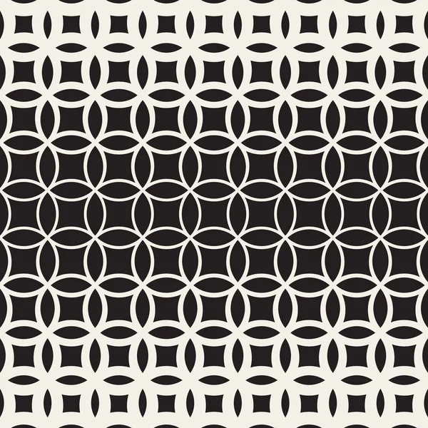 Modèle de treillis de cercle noir et blanc sans couture vectoriel — Image vectorielle