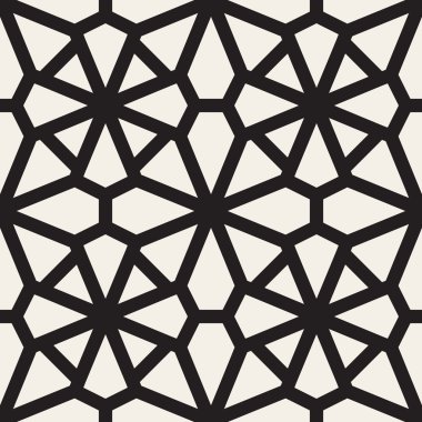 Vektör sorunsuz siyah ve beyaz mozaik dantel modeli