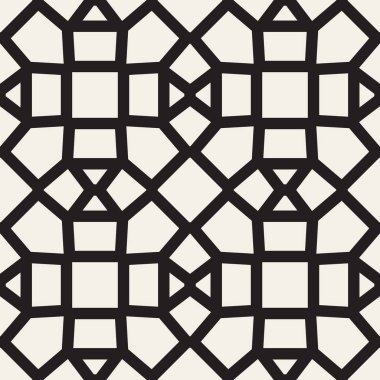 Vektör sorunsuz siyah ve beyaz mozaik kafes desen