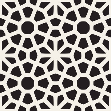 Vektör sorunsuz siyah ve beyaz mozaik kafes desen