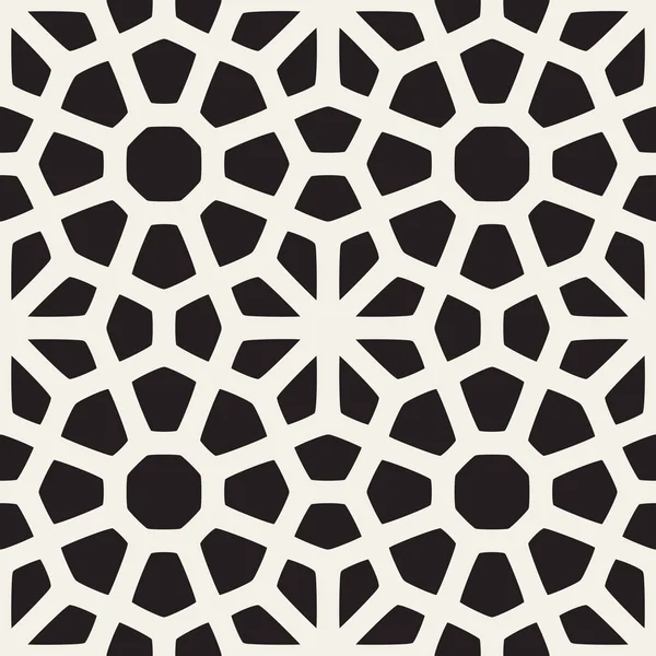 벡터 완벽 한 흑인과 백인 모자이크 격자 패턴 — 스톡 벡터