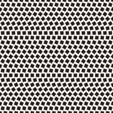 Vektör sorunsuz siyah ve beyaz mozaik desen kareler