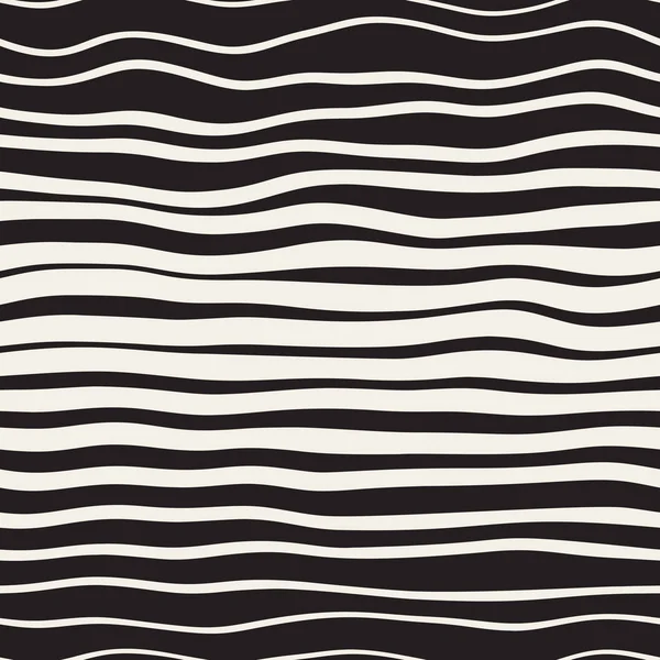 Vector sömlös svartvitt handen ritade linjer mönster — Stock vektor