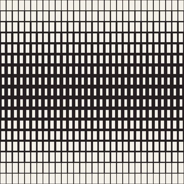 Grade de meio-tom de transição retangular. Padrão preto e branco sem costura vetorial . —  Vetores de Stock