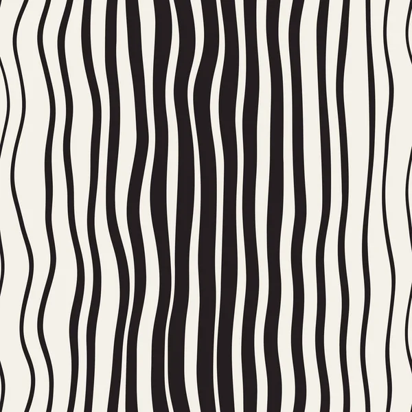 Vector sömlös svartvitt handen ritade linjer mönster — Stock vektor