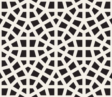 Vektör sorunsuz siyah ve beyaz altıgen satırları desen