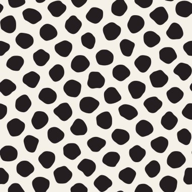 Vektör sorunsuz siyah ve beyaz karmakarışık daireler desen