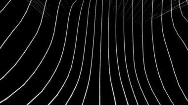 Dijital manzara. Beyaz generatif çizgiler akan.