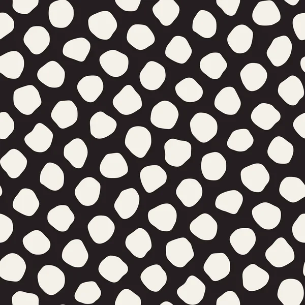 Vecteur sans couture noir et blanc motif de cercles de mélange — Image vectorielle
