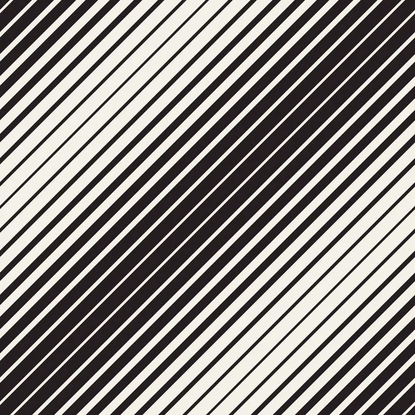 벡터 원활한 흑백 하프톤 대각선 줄무늬 패턴 — 스톡 벡터