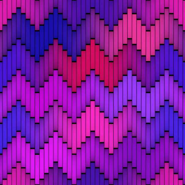 ZigZag linjer Gradient plattsättning. Sömlös Multicolor mönster. — Stockfoto