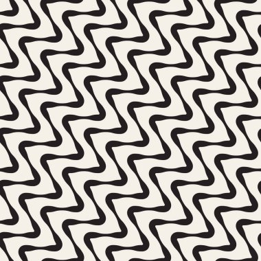 Vektör sorunsuz siyah ve beyaz zikzak çapraz çizgili desen