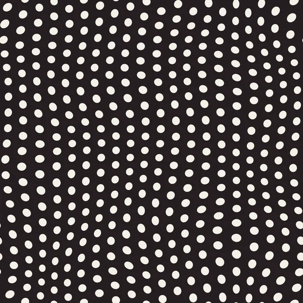 Modèle déformé à pois irréguliers noirs et blancs sans couture vectoriels — Image vectorielle