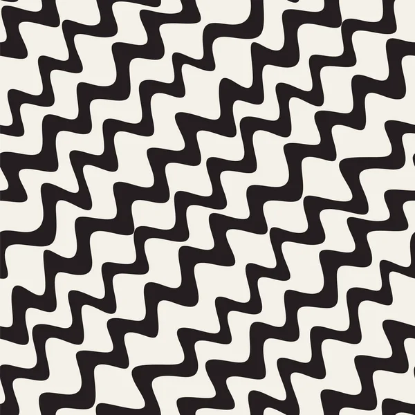 ベクトル シームレスな手描き波状の斜めのストライプ パターン — ストックベクタ