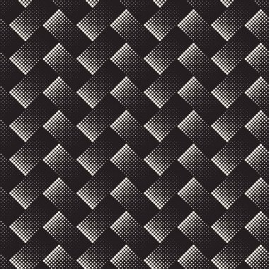 Vektör sorunsuz siyah ve beyaz noktalı resim geometrik dikdörtgenler deseni