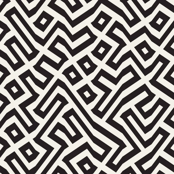 Linhas de labirinto sem costura vetorial Padrão geométrico — Vetor de Stock