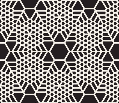 Vektör sorunsuz siyah ve beyaz kar tanesi kılavuz geometrik desen