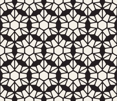 Vektör sorunsuz siyah ve beyaz dantel Petal modeli yuvarlak