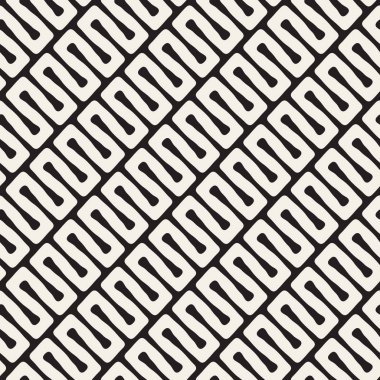 Desen vektör sorunsuz çapraz siyah ve beyaz dalgalı çizgiler