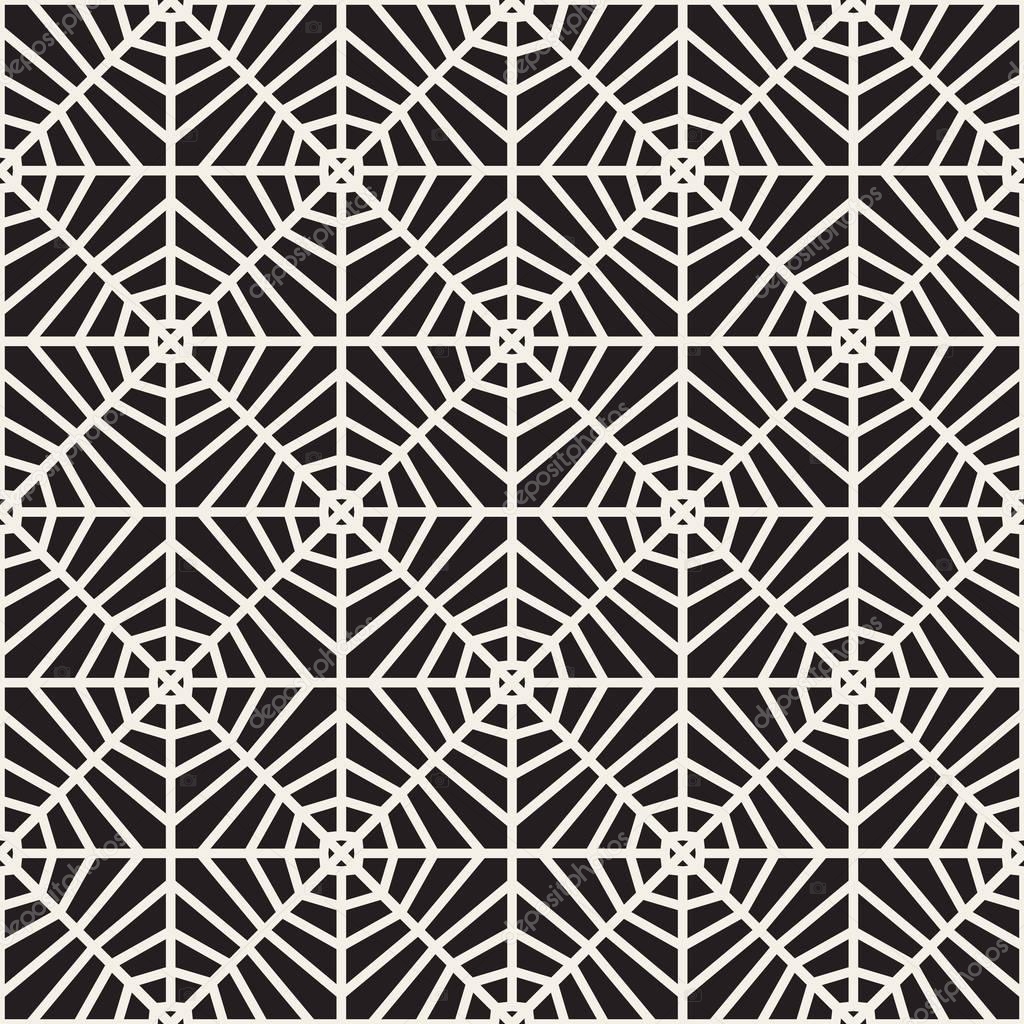 Vector Seamless Black and White Lace Pattern