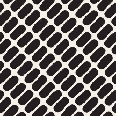 Vektör sorunsuz siyah ve beyaz karmakarışık daireler desen
