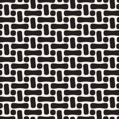 Geometrik desen vektör sorunsuz siyah ve beyaz yuvarlak