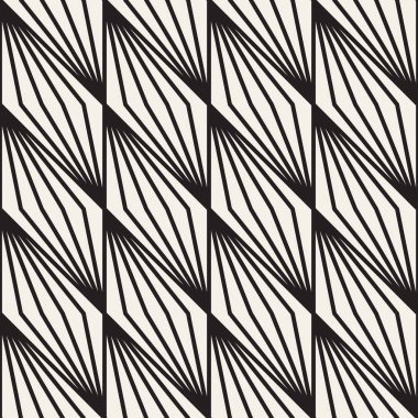 Geometrik desen vektör sorunsuz siyah ve beyaz şerit çizgileri