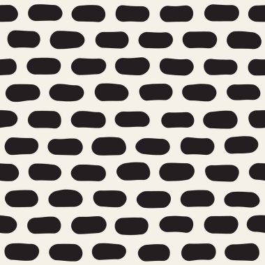 Vektör sorunsuz siyah ve beyaz karmakarışık daireler desen