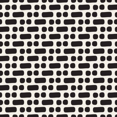 Geometrik desen vektör sorunsuz siyah ve beyaz yuvarlak