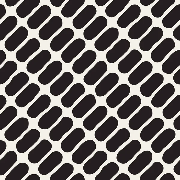 Patrón de círculos de salto blanco y negro sin costura vectorial — Vector de stock
