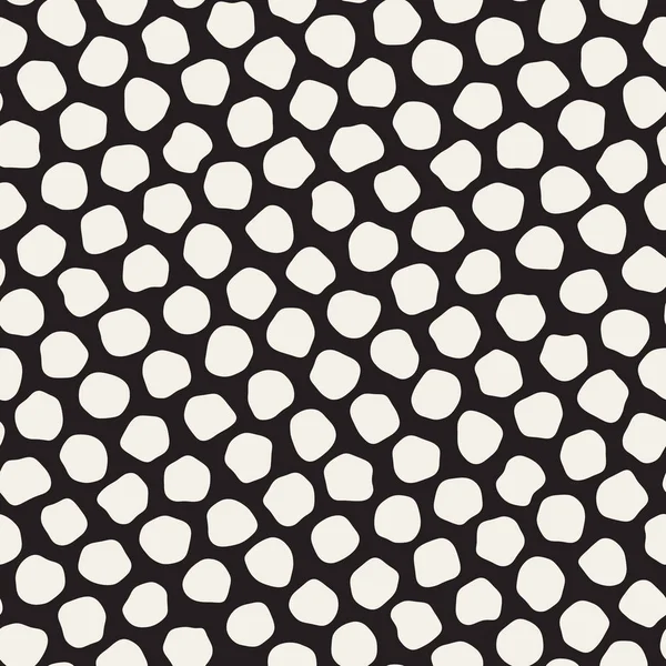 Vecteur sans couture noir et blanc motif de cercles de mélange — Image vectorielle