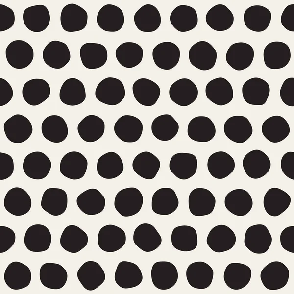 Vecteur sans couture noir et blanc motif de cercles de mélange — Image vectorielle