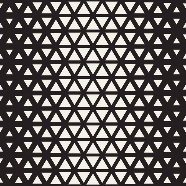 Modèle géométrique de grille de demi-tons de triangle noir et blanc sans couture vectoriel — Image vectorielle