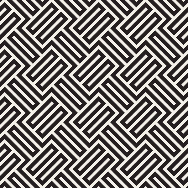 Patrón de rayas geométricas blancas y negras sin costura vectorial — Archivo Imágenes Vectoriales