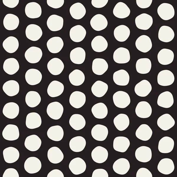 Vektör sorunsuz siyah ve beyaz karmakarışık daireler desen
