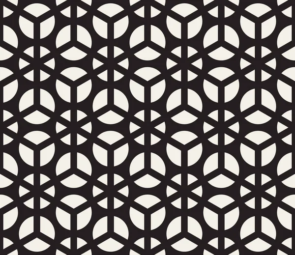 Daire geometrik desen vektör sorunsuz siyah ve beyaz yuvarlak