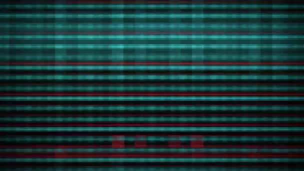 Pixel policie hluk. Generativní Glitchy Techno obraz. — Stock video