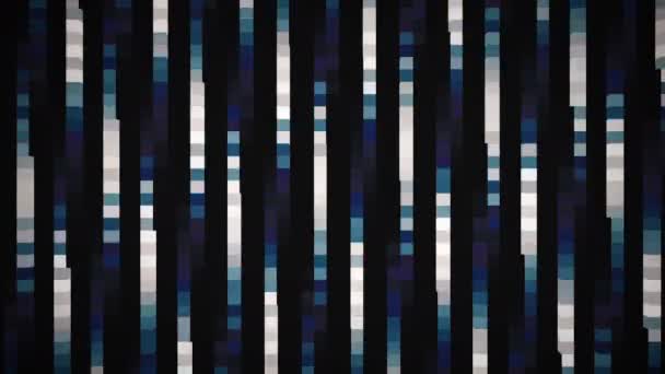 Движущаяся волна цветных пикселей индиго — стоковое видео