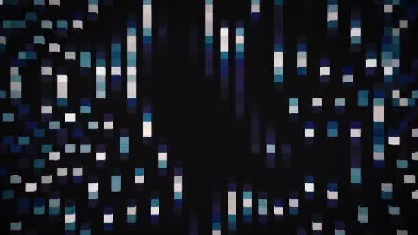 Willekeurige Pixel Flow - Indigo — Stockvideo