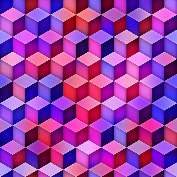 Gradient kuber plattsättning. Sömlös Multicolor mönster — Stockfoto