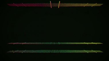 Retro bilgisayar grafik renkli piksel dalgalar